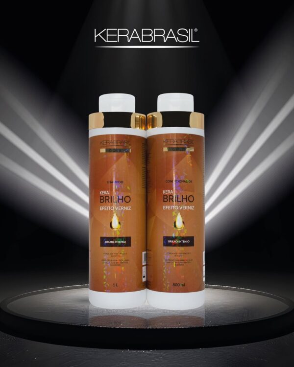 KIT SHAMPOO (1L) E CONDICIONADOR (800ML) KERABRILHO - Imagem 2