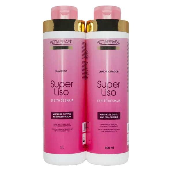 KIT SHAMPOO (1L) E CONDICIONADOR (800ML) SUPER LISO