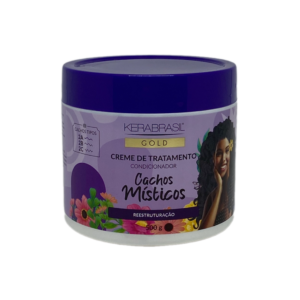 MÁSCARA DE TRATAMENTO KERABRASIL GOLD CACHOS MÍSTICOS 500G