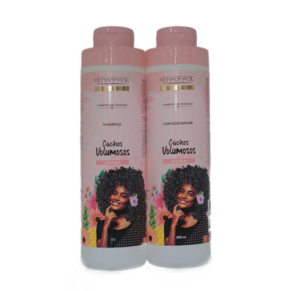 KIT SHAMPOO (1L) E CONDICIONADOR (800ML) GOLD CACHOS VOLUMOSOS