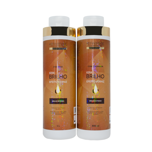 KIT SHAMPOO (1L) E CONDICIONADOR (800ML) KERABRILHO