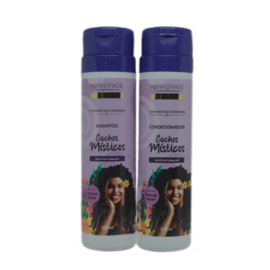 KIT SHAMPOO E CONDICIONADOR KERABRASIL GOLD CACHOS MÍSTICOS 300ML