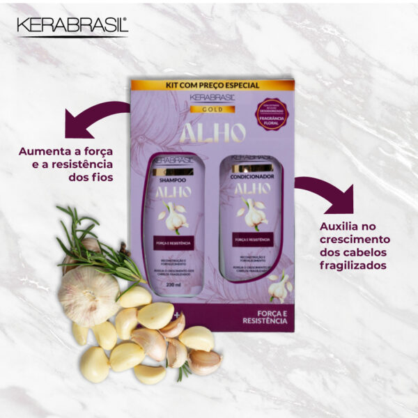 KIT SHAMPOO (230ML) E CONDICIONADOR (190ML) GARLIC ALHO - Imagem 2