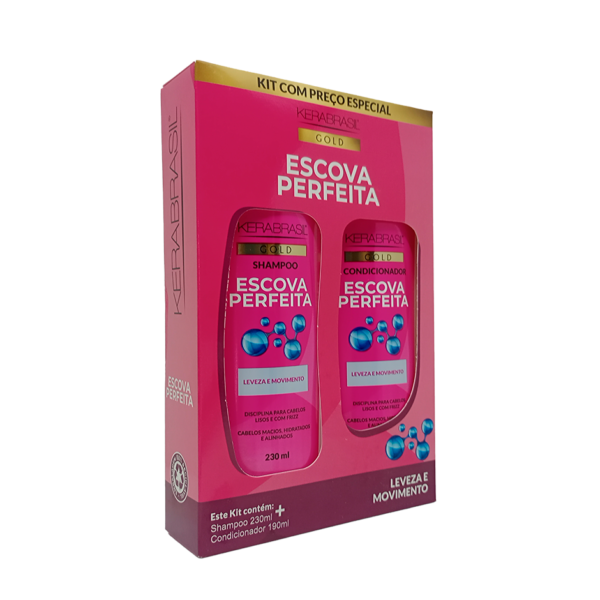 KIT SHAMPOO (230ML) E CONDICIONADOR (190ML) ESCOVA PERFEITA
