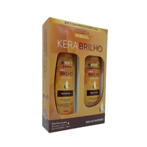 KIT SHAMPOO (230ML) E CONDICIONADOR (190ML) KERABRILHO