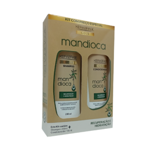 KIT SHAMPOO (230ML) E CONDICIONADOR (190ML) MANDIOCA